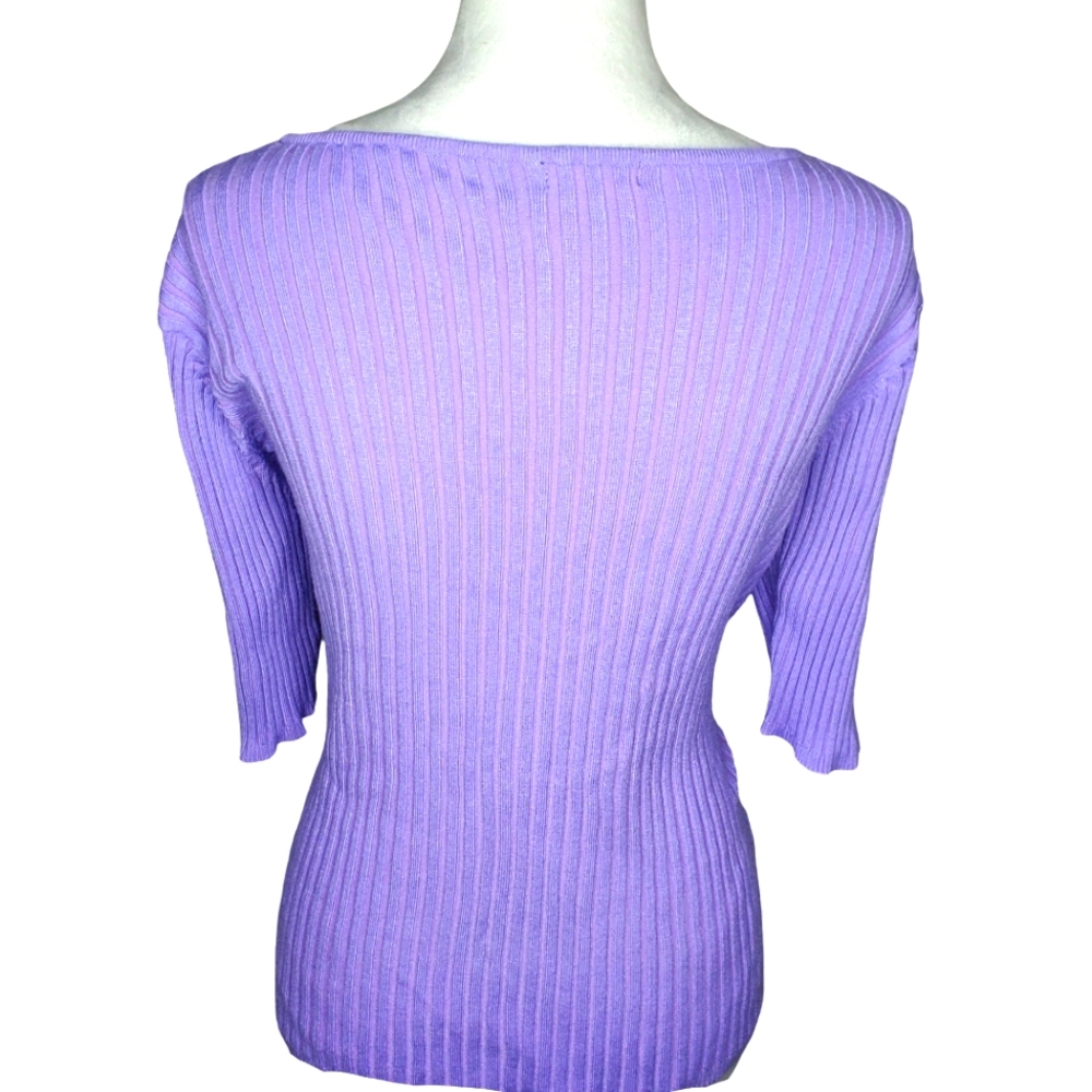 George Lilac Rib Knit Top - Picture 4 of 6